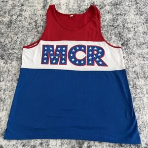 Mikey Way Danger Days Tank Top My Chemical Romance MCR Men's Small American Flag